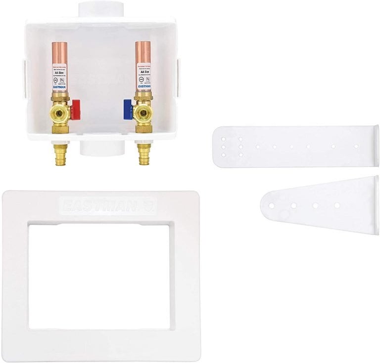 1/2" Expansion PEX Washing Machine Outlet Box with Hammer Arrestors